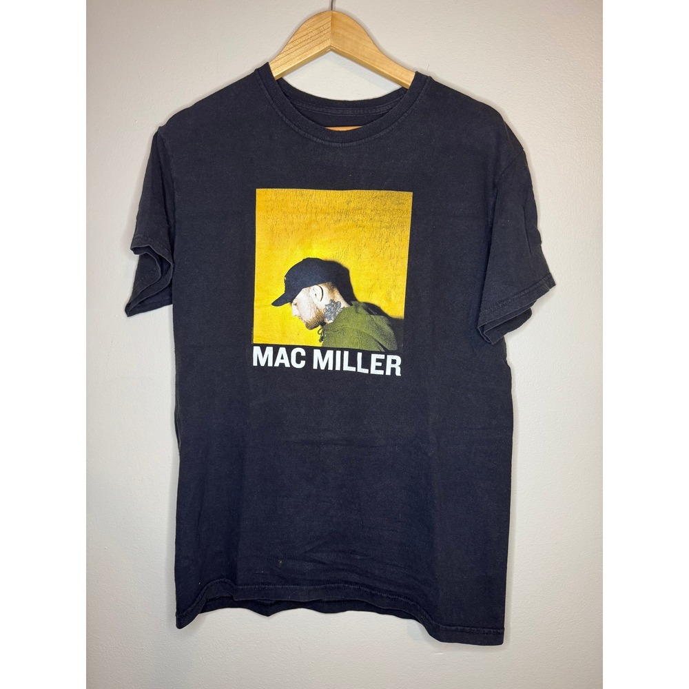 Mac Miller Graphic T-Shirt Mens Medium Black Portrait Rap Hip Hop Streetwear Tee